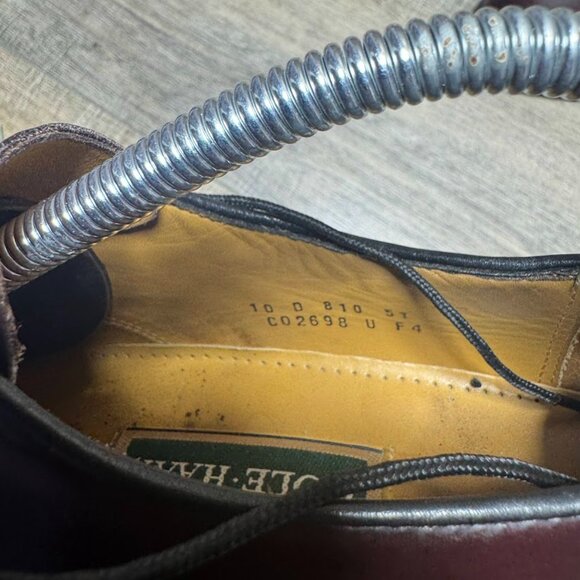 Cole Haan Burgundy Leather Cap Toe Oxford Shoes Men's Size 10 - Picture 5 of 7
